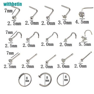 Set 21 Khuyên Mũi Đính Đá Cá Tính
