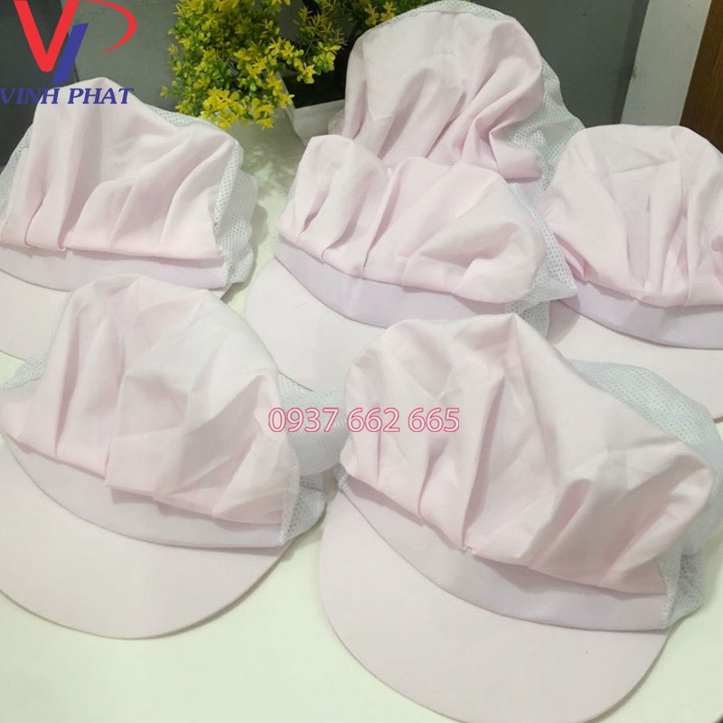 Nón Lưới Trùm Tóc Công Nhân Màu Hồng, Mũ Trùm Đầu Bảo Hộ Sản Xuất