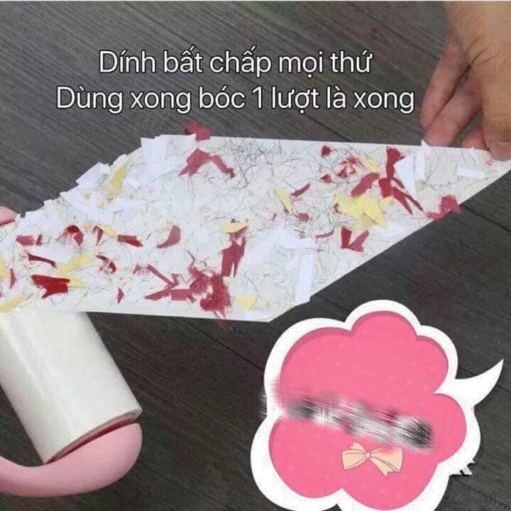 CON LĂN HÚT BỤI BẨN, dính lông vào quần áo. 1 que lăn kèm 2 lõi thay