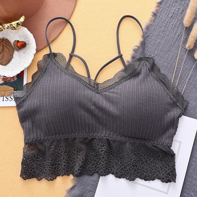 Bra Gân Tăm Phối Ren Mới Điệu Đà | BigBuy360 - bigbuy360.vn