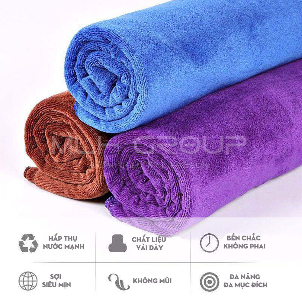 Bộ 2 Khăn Lau Ô Tô, Xe Hơi, Xe Máy Đa Năng Chuyên Dụng Cao Cấp Siêu Thấm Hút Nước Mạnh MLH