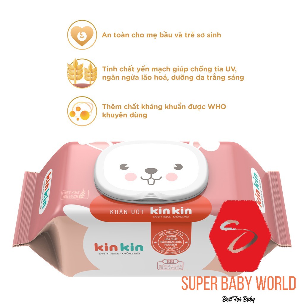Khăn ướt Kin Kin 100 tờ