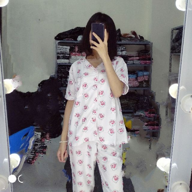 ❤ Xưởng May Giá Sỉ ✨  Bộ Ngủ Pyjama Kate Thái Tay Ngắn Quần Dài