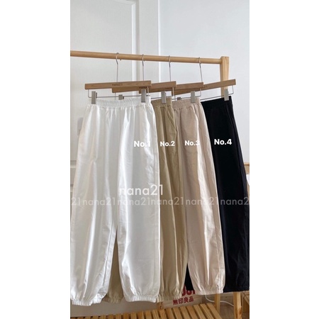 Quần jogger vải thô kaki