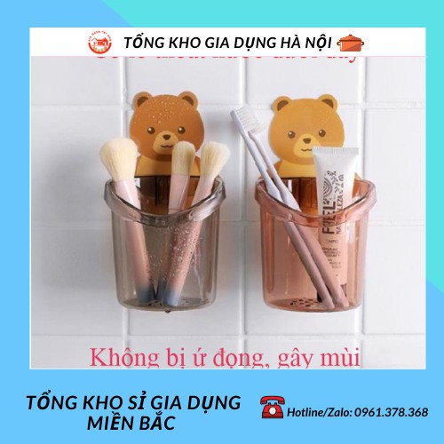 [❌SIÊU SALE❌] Cốc Đựng Bàn Chải, Kem Đánh Răng Hình Gấu Gắn Tường 88183 Tổng Kho Sỉ Gia Dụng