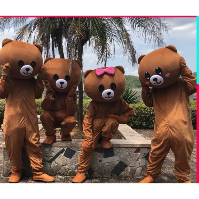 MASCOT BROWN GẤU LẦY GẤU BÁN KẸO CAO CẤP