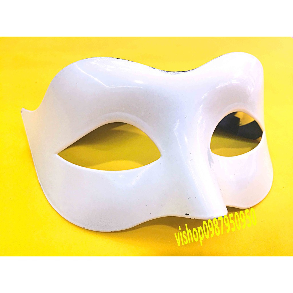 [SIÊU RẺ] - Combo hai/5/10 mẫu mặt nạ trắng trót lọt - Mặt nạ bán nửa mặt - 10 dòng mặt nạ nhựa trắng trơn