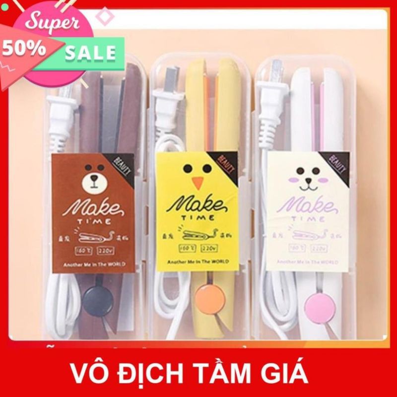 MÁY ÉP, UỐN, DUỖI, LÀ TÓC MINI (TIỆN LỢI) - Máy là tóc mini Make Time hàng chuẩn