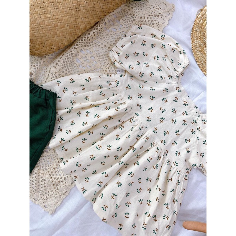 Thô đũi mẫu thiết kế riêng hoa nguyệt quế 100% cotton