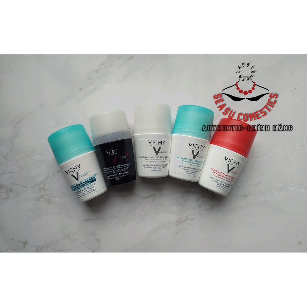 Lăn nách Vichy 48H Chính hãng Pháp lăn khử mùi Vichy nam nữ