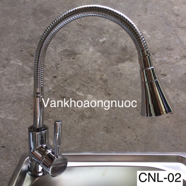 Vòi rửa chén, bát nóng lạnh ống mền lò xo