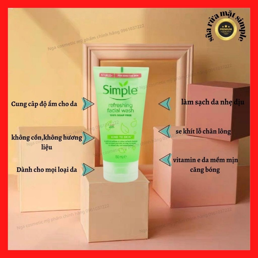 Sữa rửa mặt Simple chính hãng