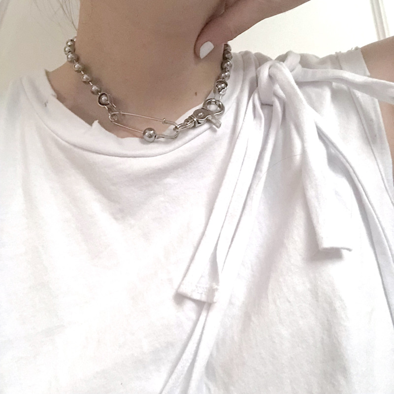 Vòng Cổ Chuỗi Hạt Tròn Thời Trang Phong Cách Hip Hop 19810