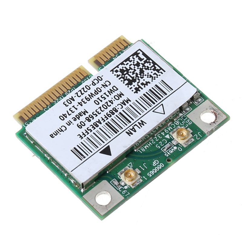 Thẻ chuyển đổi không dây BCM94322HM8L BCM94322 300Mbps 802.11a/b/g/n DW1510 Mini PCIE WiFi cho hệ thống OS