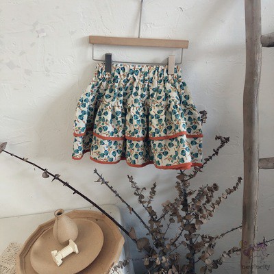 Chân váy xòe in hoa dành cho bé