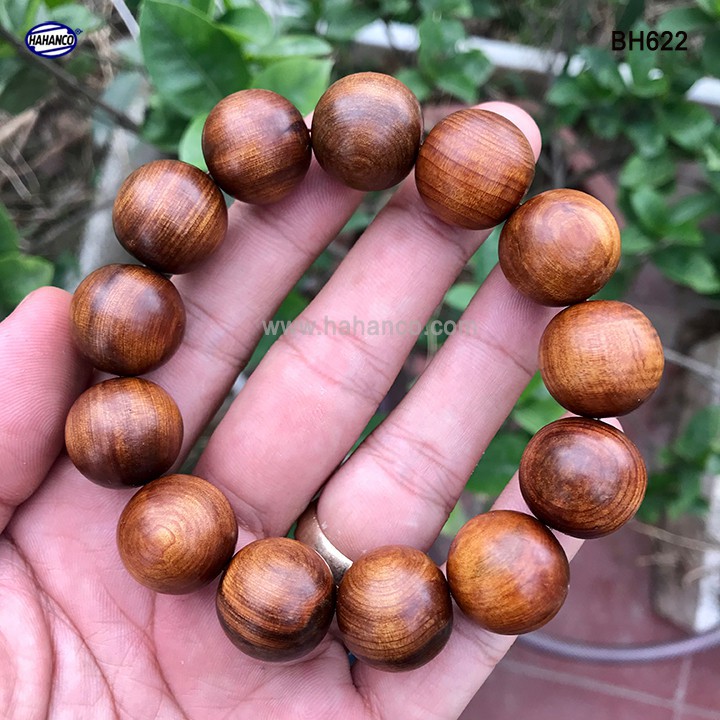 Vòng tay nam gỗ Tô Hợp Bách 18Ly mùi thơm ngọt gỗ vân đẹp - tặng dây thay thế [BH622-18] HAHANCO