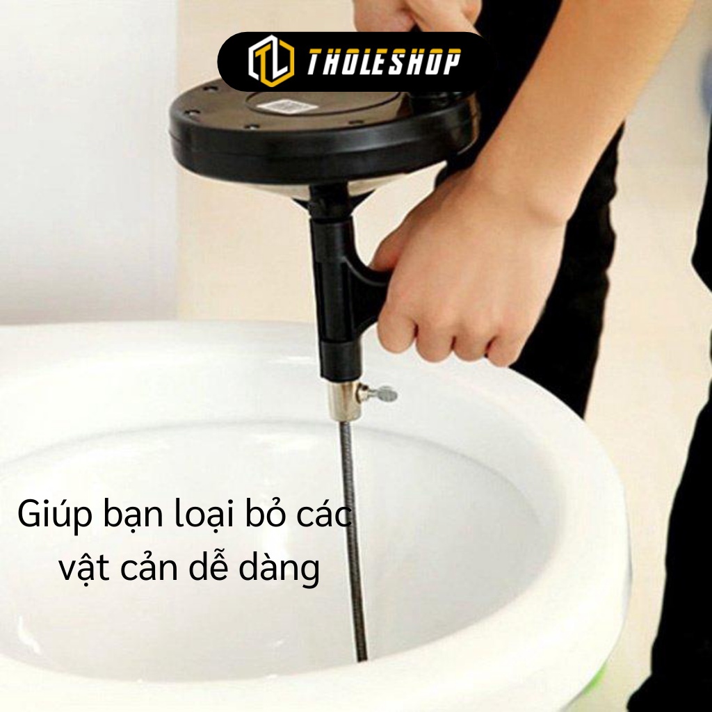Cây Thông Cống - Dụng Cụ Thông Tắc Cống Chuyên Nghiệp Đầu Lò Xò Dài 5m 3571