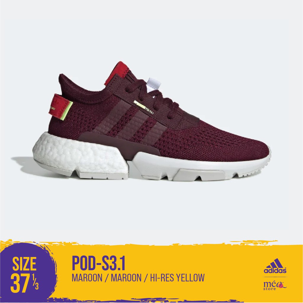[Auth] Giày nữ Adidas POD-S3.1 màu đỏ mận size 37 DB3541