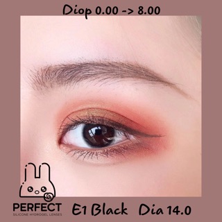 Link 2 (Giá 1 Chiếc) 14.0 (0.00->8.00) Lens E1 Black - Kính Áp Tròng
