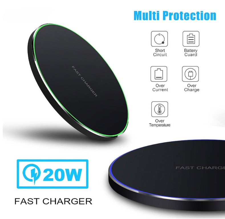 The new disc wireless charger 20W fast charge is suitable for Apple 12 mobile phone wireless charging matte type