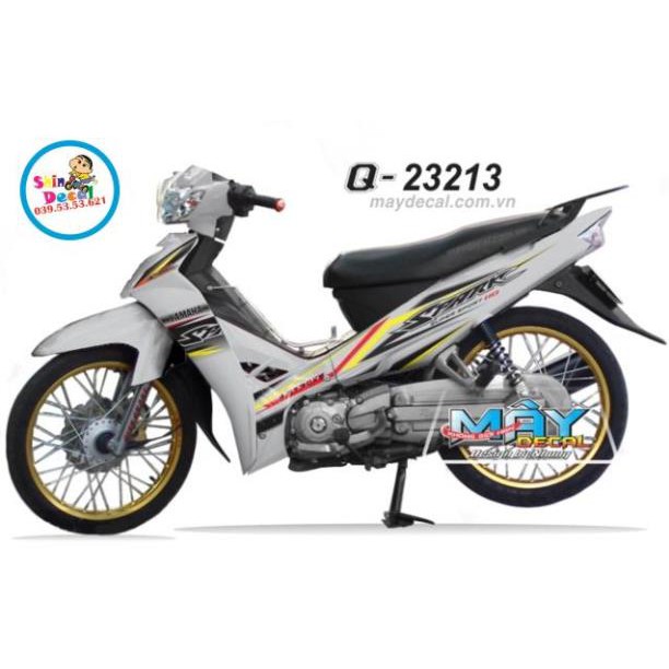 Tem rời Sirius spark dán xe trắng hoặc bạc sản phẩm y hình 100%