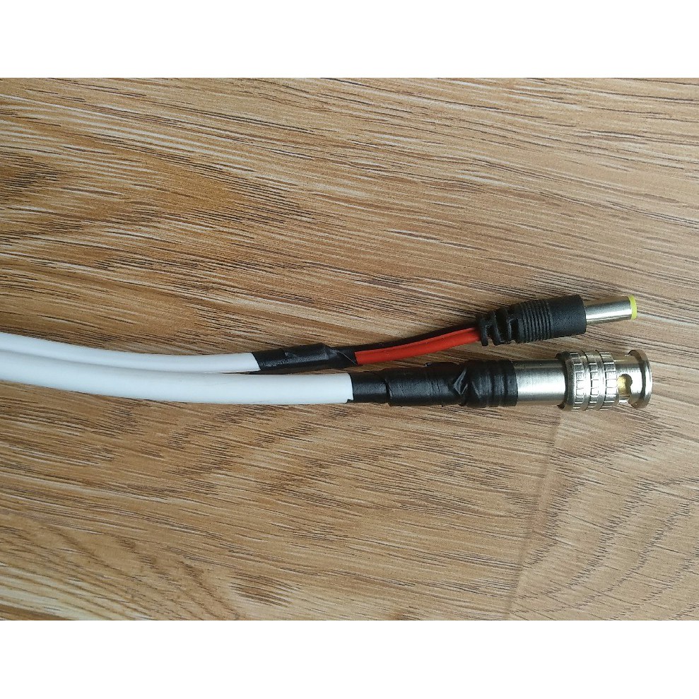 Dây tín hiệu đồng trục kèm dây điện nguồn bấm sẵn đầu cho camera giám sát  từ 20m trở lên