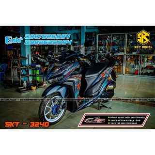 tem rời vario xanh đen samurai decal mccal