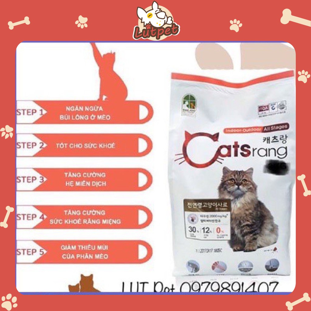 [Mã PET50K giảm Giảm 10% - Tối đa 50K đơn từ 250K] Thức ăn hạt cho mèo Catsrang hàn quốc 5KG/bao - lutpet