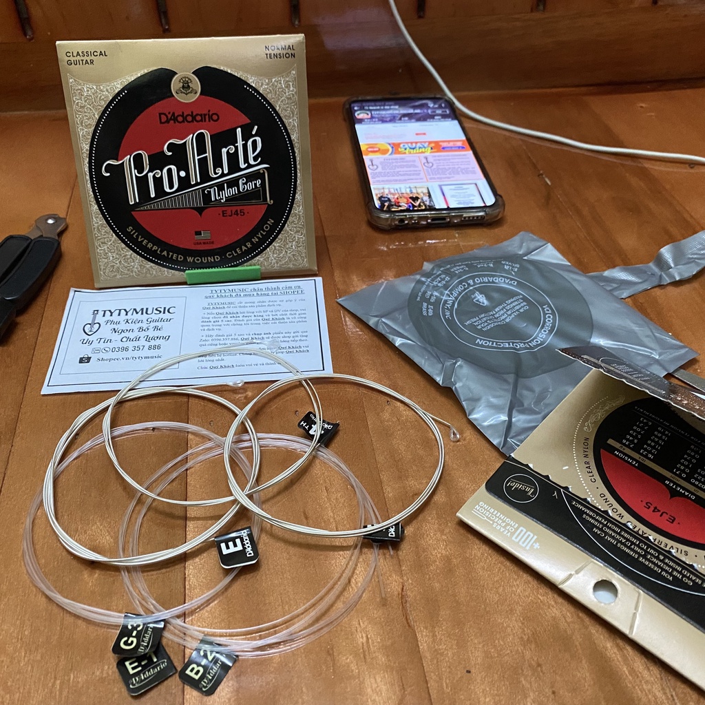 Dây Đàn Guitar CLASSIC D Addario Pro Arté EJ45 TYTYmusic