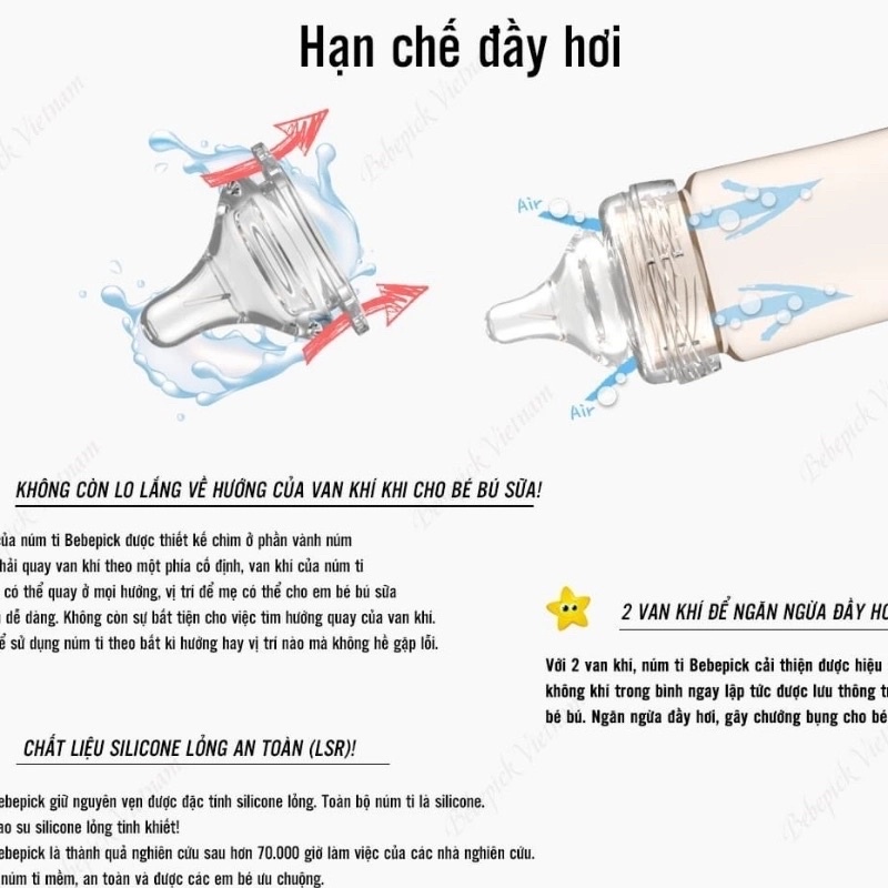 Núm ti bình sữa bebepick nội địa hàn