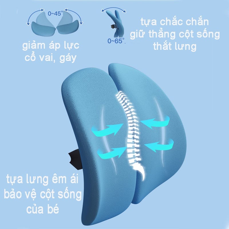 Bộ bàn ghế học sinh chống gù, chống cận CAYABE cho trẻ em CB-15 màu xanh