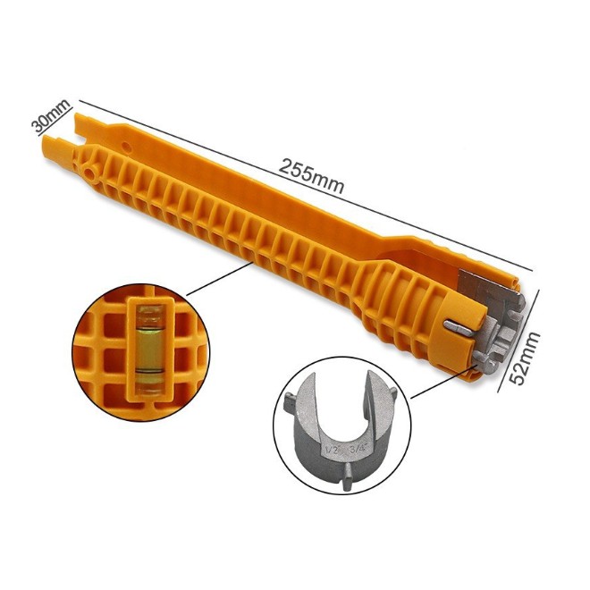 Cờ Lê Vặn Dây Cấp Nước 3 Đầu Chìm Kèm Li Vô Đa Năng- CL3D