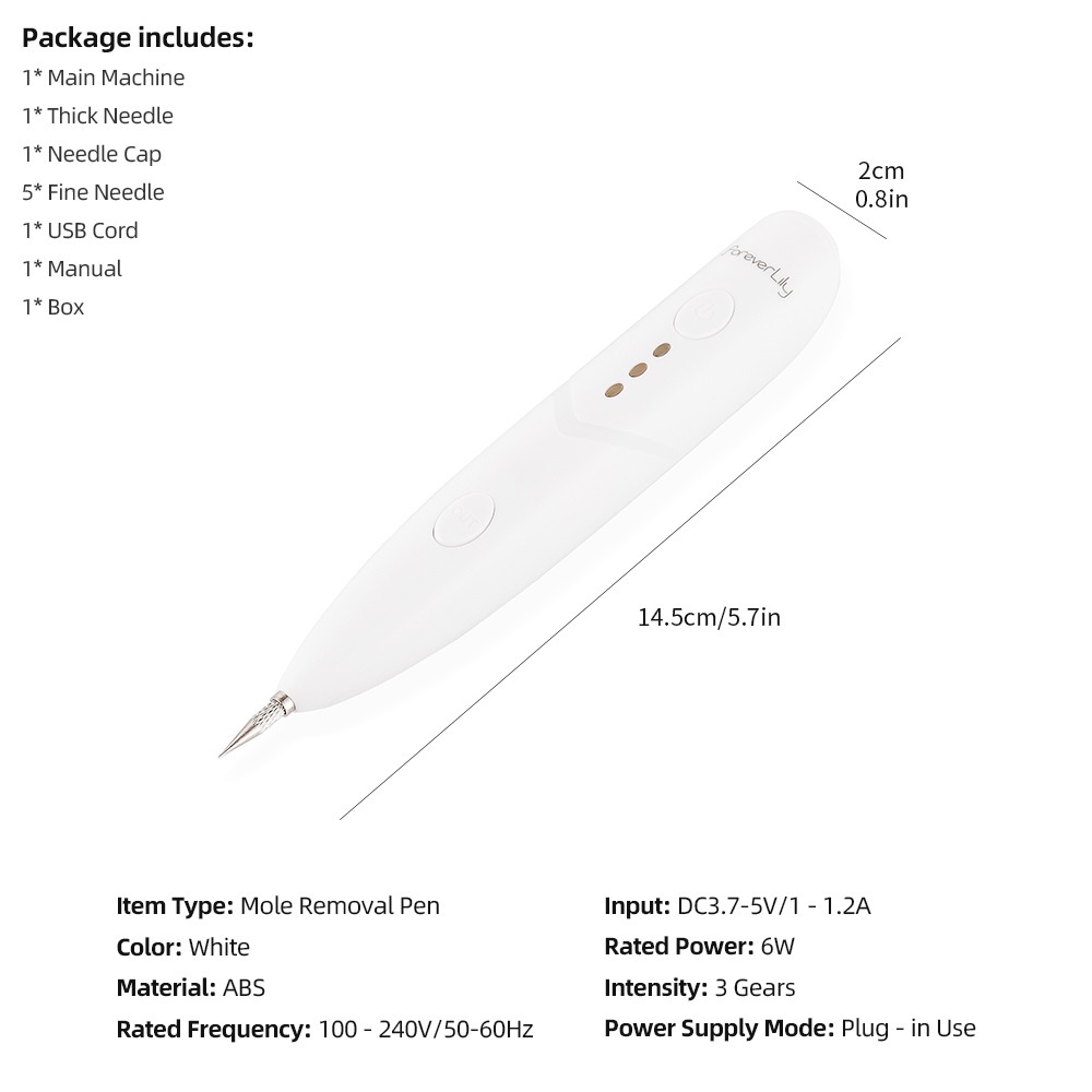 Foreverlily Bút Laser Xóa Tàn Nhang Đốm Đen Trên Da Mặt bút loại bỏ nốt ruồi