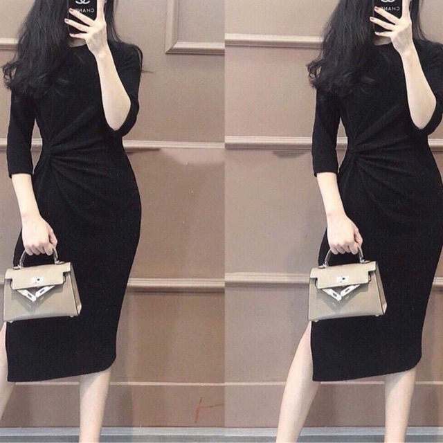 Váy nhũ xoắn eo