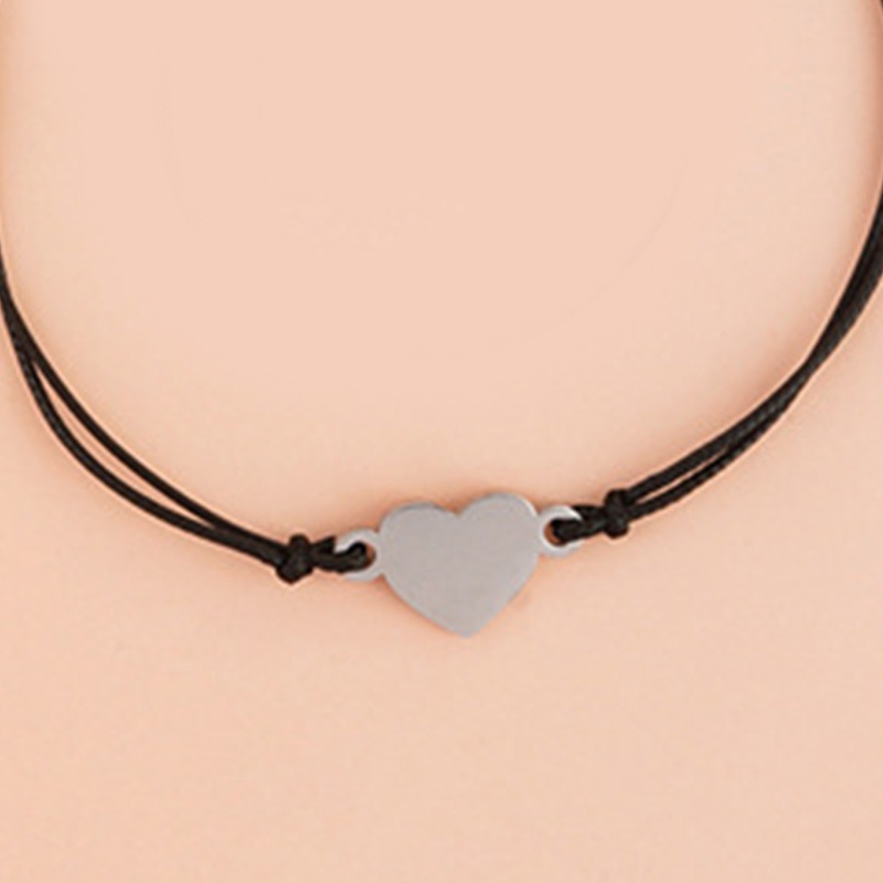 Flgo Set 3 Vòng Tay Dây Bện Mặt Trái Tim Thẻ Rỗng Cho Mẹ Và Con Gái