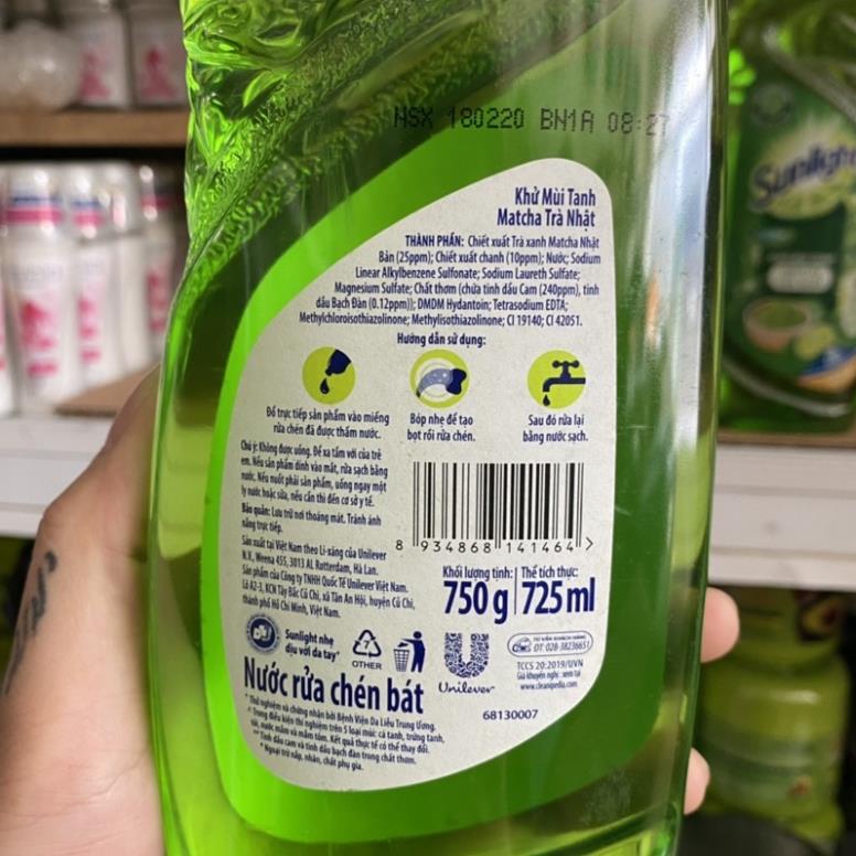 Sunlight Nước rửa chén bát 3 loại chai 750g