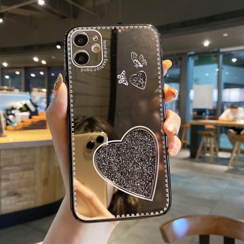 Ốp Điện Thoại Tráng Gương Hình Trái Tim Màu Kẹo Cho Oppo Reno Reno3 Pro Reno4 Pro Reno5 Pro Mi 11 Màu Sắc | BigBuy360 - bigbuy360.vn