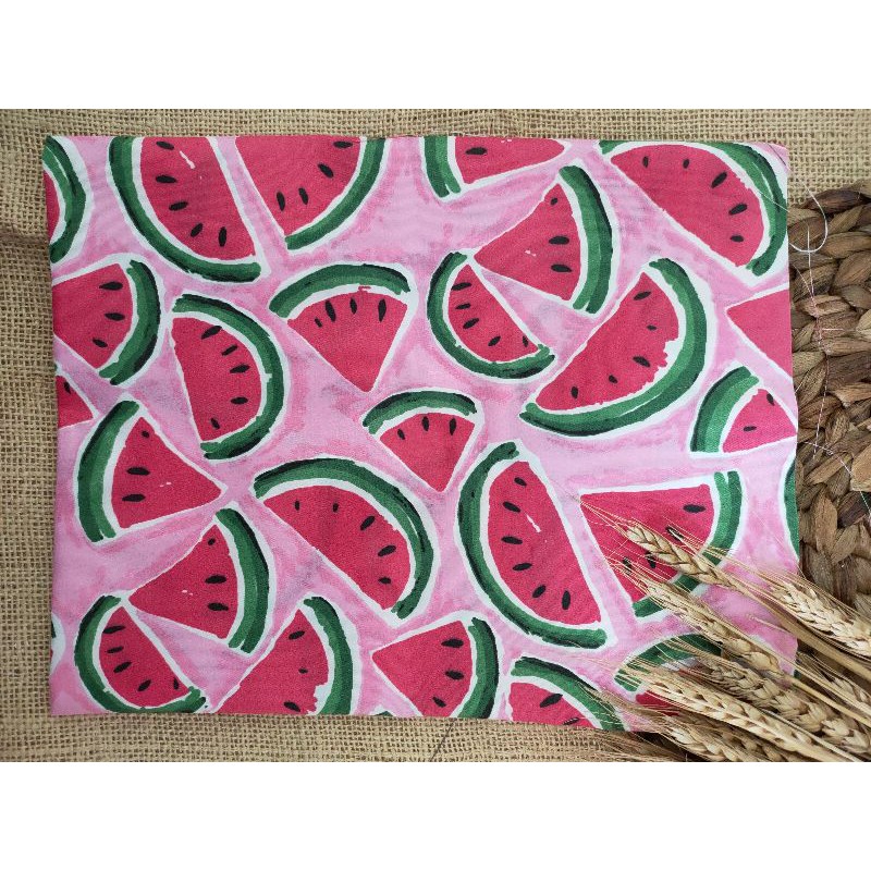 Vải Cotton 60x50cm In Hình Dưa Hấu Giá Rẻ Nhất