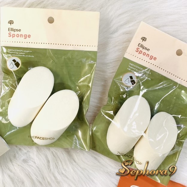 Mút tán kem nền TFS Ellipse Sponge The Face Shop hình Elip nhỏ gọn tiện lợi