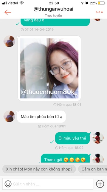 Thuốc nhuộm tóc màu TÍM PHÚC BỒN TỬ ( tặng kèm oxy trợ duõng , găng tay)