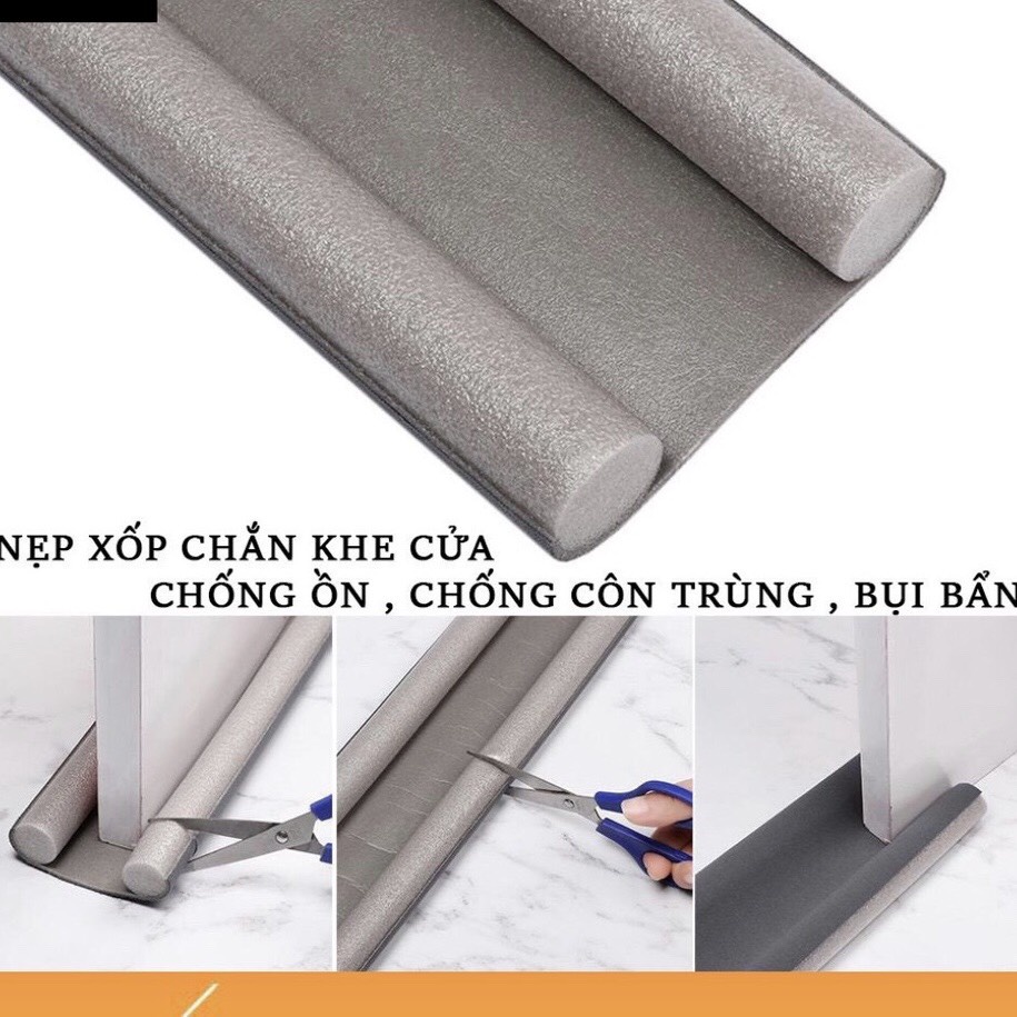 Thanh chặn khe cửa 95cm tránh gió lùa, công trùng, gió điều hòa, chống kẹt tay chân cho bé, nẹp xốp chặn cửa