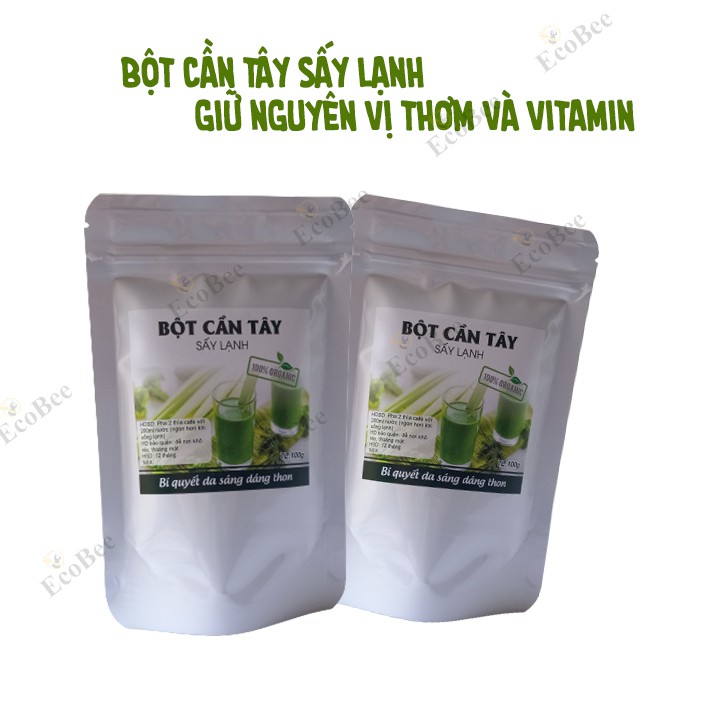 Bột Cần Tây Sấy Lạnh 100gram Giúp Thanh Nhiệt, Detox Cơ Thể - Ecobee