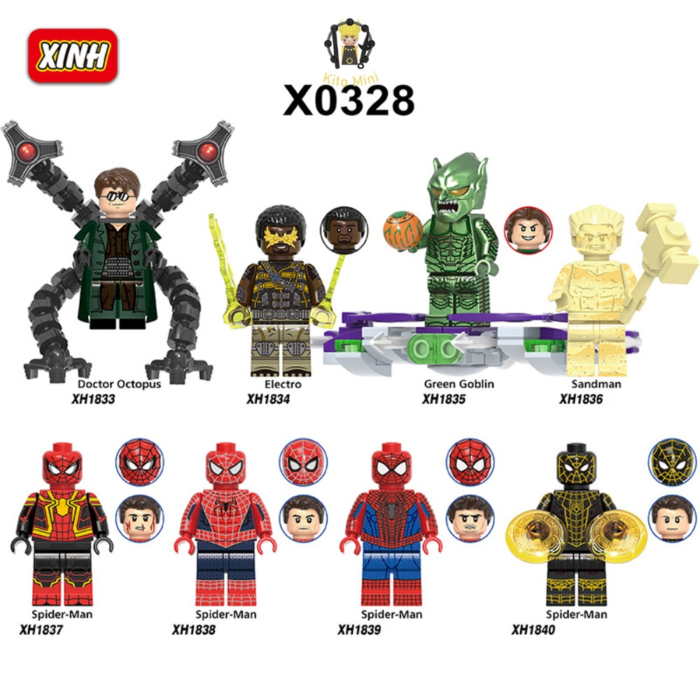 Minifigures Xếp Hình Lắp Ráp Người Nhện Marvel Không Còn Nhà X0328