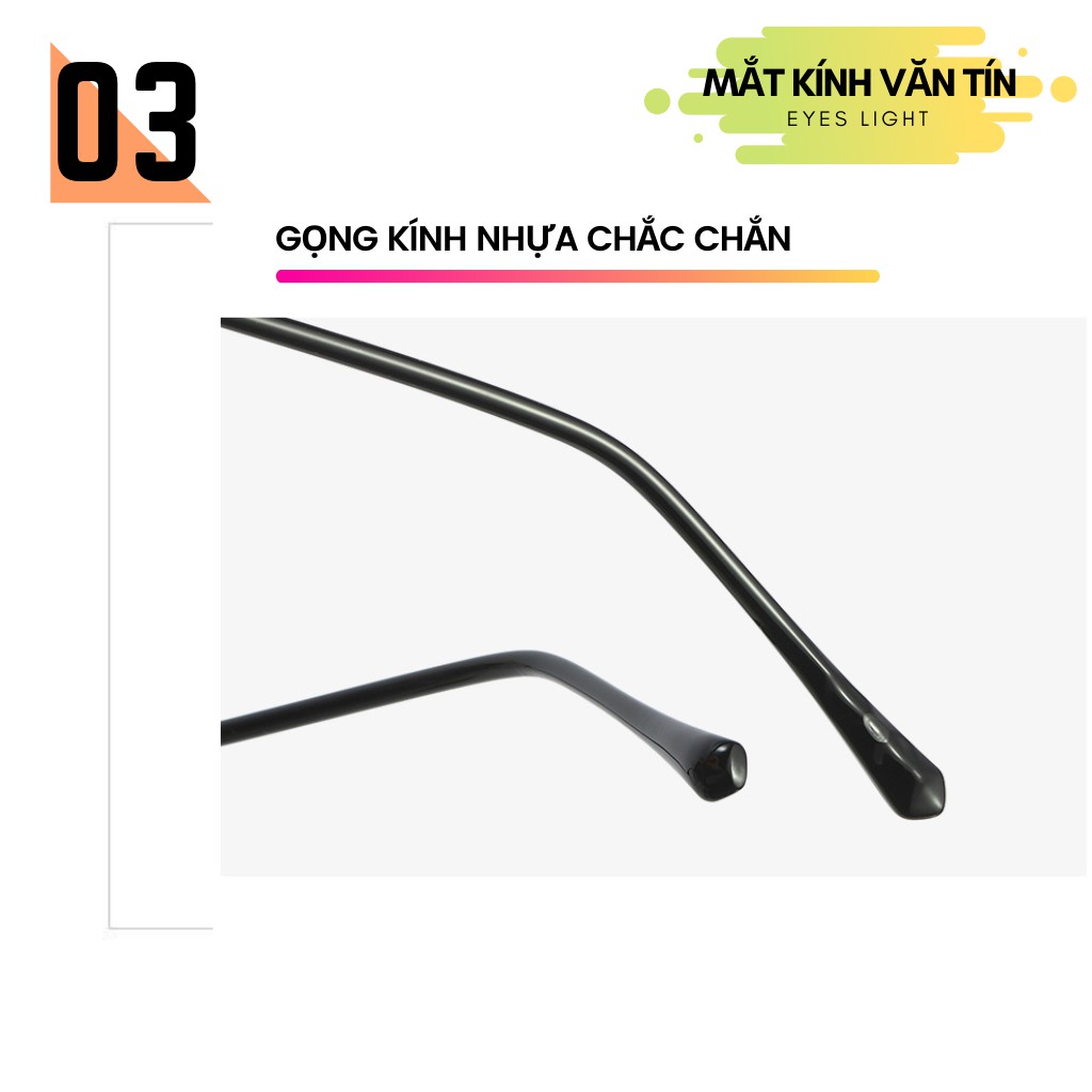 Gọng kính cận Eyes Light T8148 nam nữ mắt kính tròn càng nhựa pha kim loại nhiều màu | WebRaoVat - webraovat.net.vn