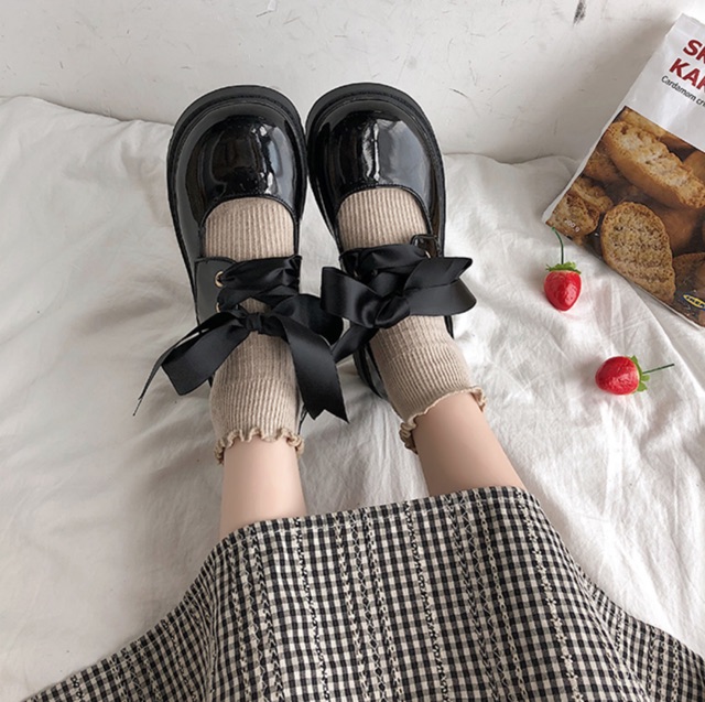 🌿Giày Lolita thắt dây nơ Retro 🌿 | BigBuy360 - bigbuy360.vn