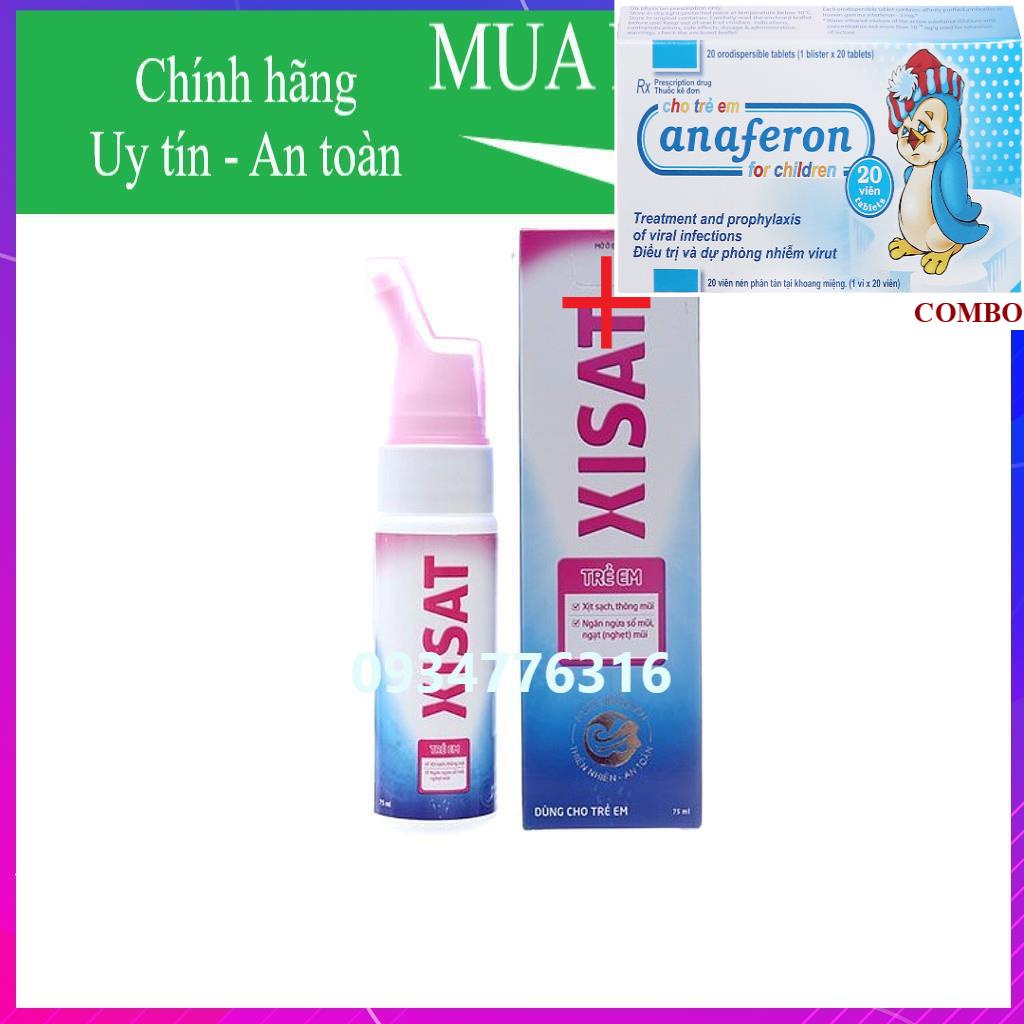 Combo Chim cánh cụt Nga+ ✅ Nước Biển Sâu Làm Sạch Thông Mũi Trẻ Em Xisat (15ml,75ml)