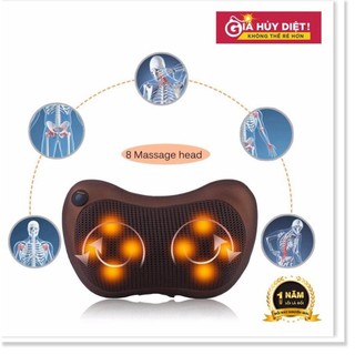 Gối Massage Hồng Ngoại 8 Bi Nhập Khẩu Nhật Bản Mẫu Mới  2018 Massa  - Bảo Hành 1 Đổi 1