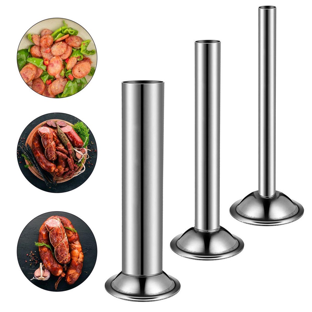 ELEGANT Set 3 Ống Đựng Đồ Kích Thước 1.2cm 1.9cm 3.2cm #10 Bộ Dụng Cụ Nghiền Xúc Xích Tiện Lợi