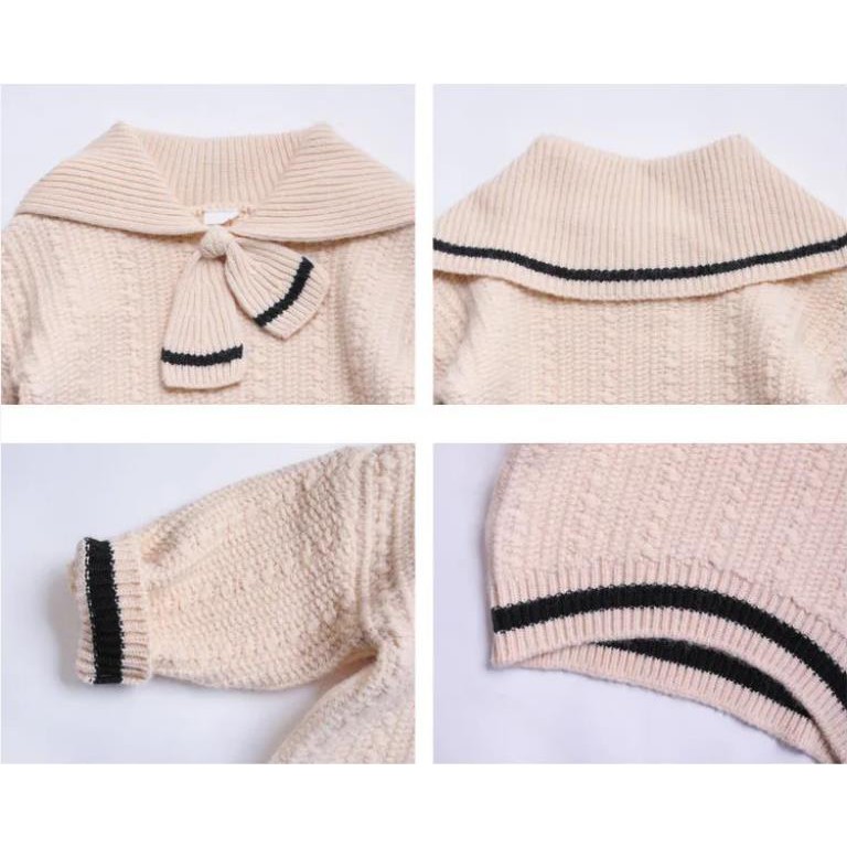 ❤Áo sweater Dệt Kim Tay Dài Màu Sắc Tương Phản Phong Cách Phương Tây Thời Trang Thu Đông 2021 Cho Bé Gái