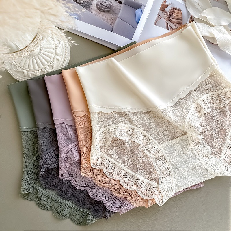 Quần lót nữ ren hoa nổi gen bụng kháng khuẩn 6331